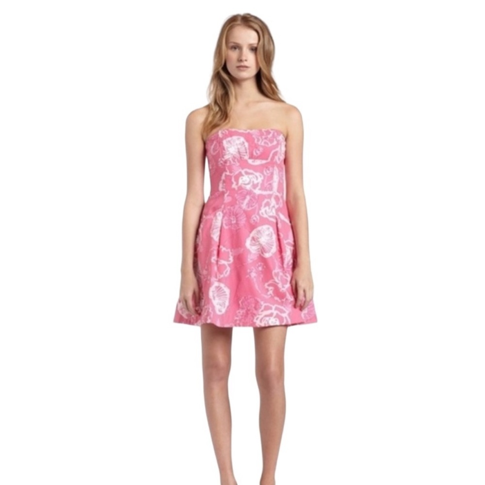 Lilly Pulitzer Hotty Pink Dahlia Blossom Dress vintage light pink tag